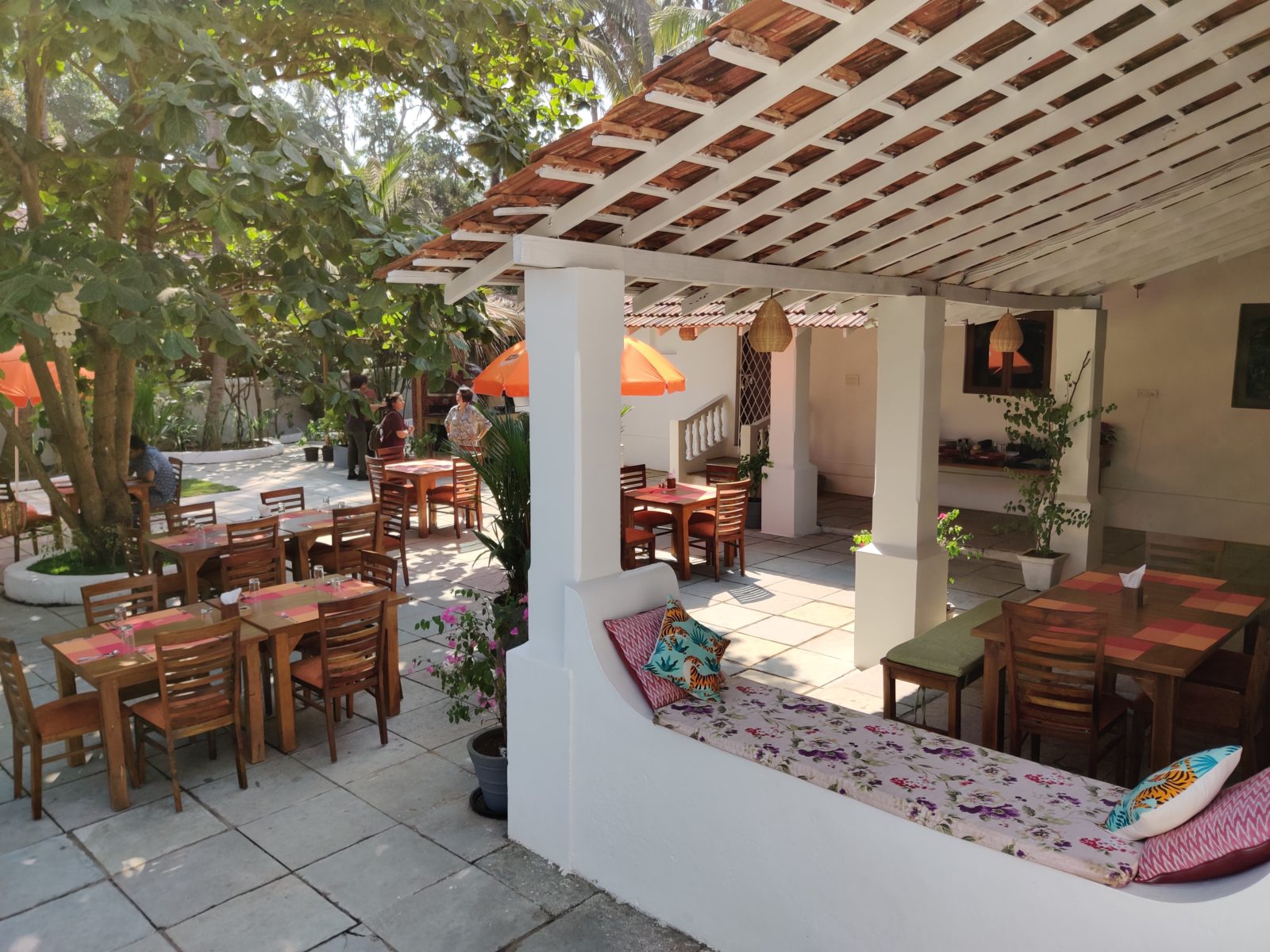 Villa Nova, Arpora - A breezy garden restaurant with a travel-inspired ...